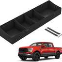 Marretoo Foldable Under Seat Storage Box for Ford F-150 2017-2025 and F-250/F-350/F-450/F-550 Super Duty | Crew Cab |FOR Ford F150 Accessories Truck bed Underseat Storage Organizer