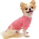 LOPHIPETS 100% Cotton Dog Tee Shirt for Small Dogs Chihuahua Puppy Clothes-Pink/M (Medium for 4.5-6.5 lbs)