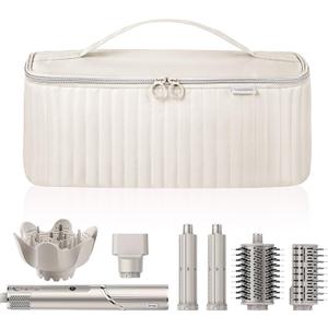 Travel Carrying Case for Hair Dryer Shark Flexstyle Dyson Airwrap Brush Hair Accessories Tools Storage Bag for Revlon Hairdryer Styler Organizer (Beige)