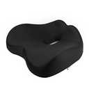 Newsty Pressure Relief Seat Cushion for Long Sitting Hours on Office, Home Chair, Car Memory Foam Office Chair Cushion for Back, Coccyx, Tailbone Pain Relief（Black）