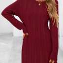 PRETTYGARDEN Women's Swimsuit Cover Up 2025 Summer Bathing Suit Swimwear Crochet Knit Dress Fashion Beach Vacation Clothes (Red, XL)