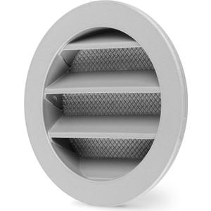 Calimaero WSGG 3" Inch Gray Round Metal Air Vent Grill Cover Flat Louver with Fly Screen Fits Only with Metal Ducts