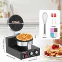 Commercial Heart Waffle Maker — Non-Stick Electric Waffle Machine, Independent Temp Control (122-572°F) & Timer, 1200W Heart Shaped Waffle Maker, for Commercial & Home Use
