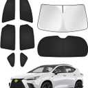 Canvcle Sunshades for Lexus NX 2022-2025 2026 Accessories Windshield Sun Shade Side Rear Window Shade Cover Sun Visor Shield Privacy Protection Keep Vehicle Cool Black 8PCS