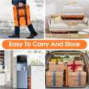 Voipvvii Folding Hand Truck500lbs, Portable Heavy Duty Dolly Cart, 6 Wheels Collapsible Luggage Cart with 2 Elastic Ropes - Compact Trolley Cart for Easy Moving - Ideal Hand Cart for Travel and More