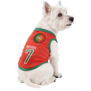 GabeFish Dog World Cup T Shirt Pets Football Jersey Sports Soccer National Team Vest Cat Summer Cool Clothes Apparel Portugal Medium