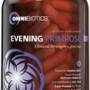 OmniBiotics Organic Evening Primrose Oil for Women – Clinical Strength 1500mg per Capsule, 10% GLA, Cold-Pressed, Non-GMO, Hormone Balance for Women – 120 Vegan Softgel Capsules