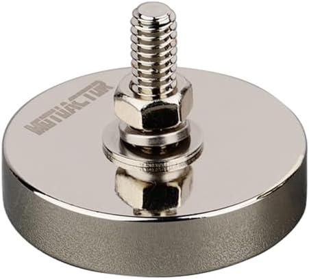 MUTUACTOR Heavy Duty Neodymium Pot Magnets,150lb Pulling Force Magnetic Mounting Magnet,2PCS Anti-Broken Dia.1.65" Rare Earth Magnets for LED Lighting Camera Tools and Others Equipments