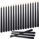 20 Pack Black Taper Candles, 7-8 Hours Burn Time, Unscented, Smokeless and Dripless, 0.79 x 10 Inch Dinner Candle Set for Household, Wedding, Party and Home Dcor Candlesticks