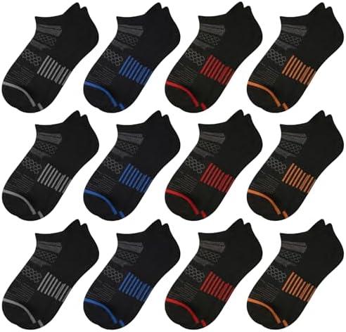 Comfoex 12 Pairs Boys Running Ankle Socks For Kids 4-7 Years Old Low Cut Athletic Breathable Cotton Socks, 12 Pairs, 4-7 Years