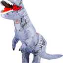 Inflatable Dinosaur Costume Kids, T-Rex Dinosaur Costume for Girls & Boys, Funny T-Rex Blow Up Costume for Halloween Dress & Party Cosplay (Grey)