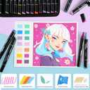 Ohuhu Acrylic Paint Pens 30 Colors: Dual Tips (Round & Fine) Acrylic Markers High Opacity Paint Markers Waterproof Lightfast for Rock Painting Easter Eggs Wood Glass Ceramic Canvas - Kakaako