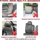 Flying Banner Car Seat Covers Full Set Front Seats and Rear Bench Polyester car seat Protectors Black Gray Purple airbag Compatible Rear Bench Split (Black Red)