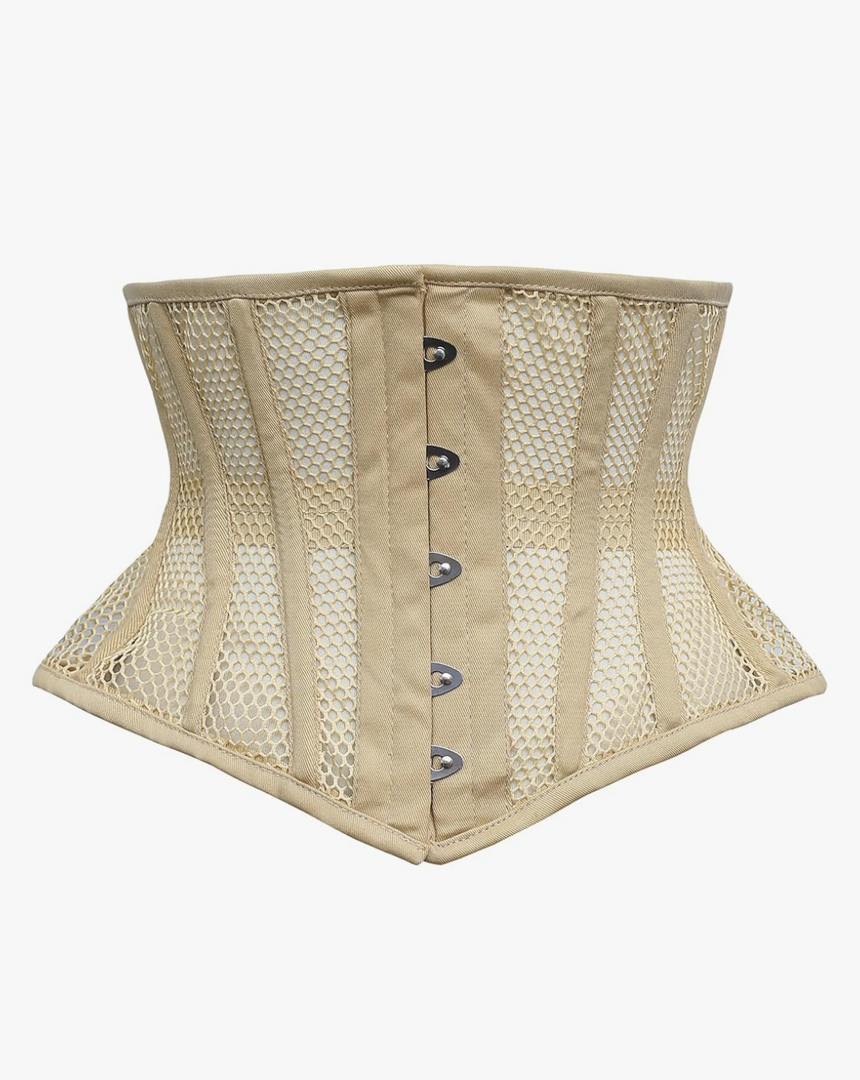 Cincnher Women's Waspie Corset Underbust Waist Training Steel Boned Corset, Size XXL