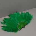 HOMELEX Women's Black Feather Headpiece Carnival Caribbean Headdress Showgirl Accessories