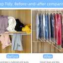 All Clear Garment Bags for Hanging Clothes,59" Dustproof Suit Bag for Closet Storage,Transparent Plastic Garment Clothes Protectors Suit Cover Bags with Zipper for Dress (10 Pack - 59")