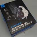 CM7002 Gaming Headset for PS5, PS4, PC, Mac, Switch, Xbox Series, Surround Sound RGB Gaming Headphones with Noise Canceling Microphone, 50MM Dynamic Drivers, 3.5MM Audio Jack, Light White