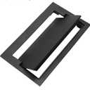 Coated Sand Casting Cast Iron Fireplace Ash Dump Door, 4 1/2 by 8 5/8 Inch, Black
