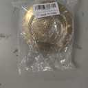 Antrader Kitchen Sink Drain Strainer and Stopper Gold,3Pcs Stainless Steel Kitchen Sink Drain Strainer Basket and Stopper Gold Kitchen Sink Drain Strainer Kitchen Sink Stopper Kit Basket