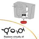 Korky 4010XP 2X Long-Life Standard 2-inch Complete Fixes: Running, Noisy, No/Slow Refill, and No/Weak Flush Easy to Install Toilet Repair Kit, Black