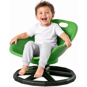 Sensory Spinning Chair with Back Support for Kids with Autism & ADHD-Green | 360° rotating toddler swivel chair. Comfortable sensory seating perfect for home, school, and classroom environments