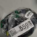 50s 60s Rock Wig + Accessories 5pcs Set Black Mens Rocker Costume Wigs for Singer Star Cosplay Halloween Disco Party or Fun (Black+Glass+Neckace)