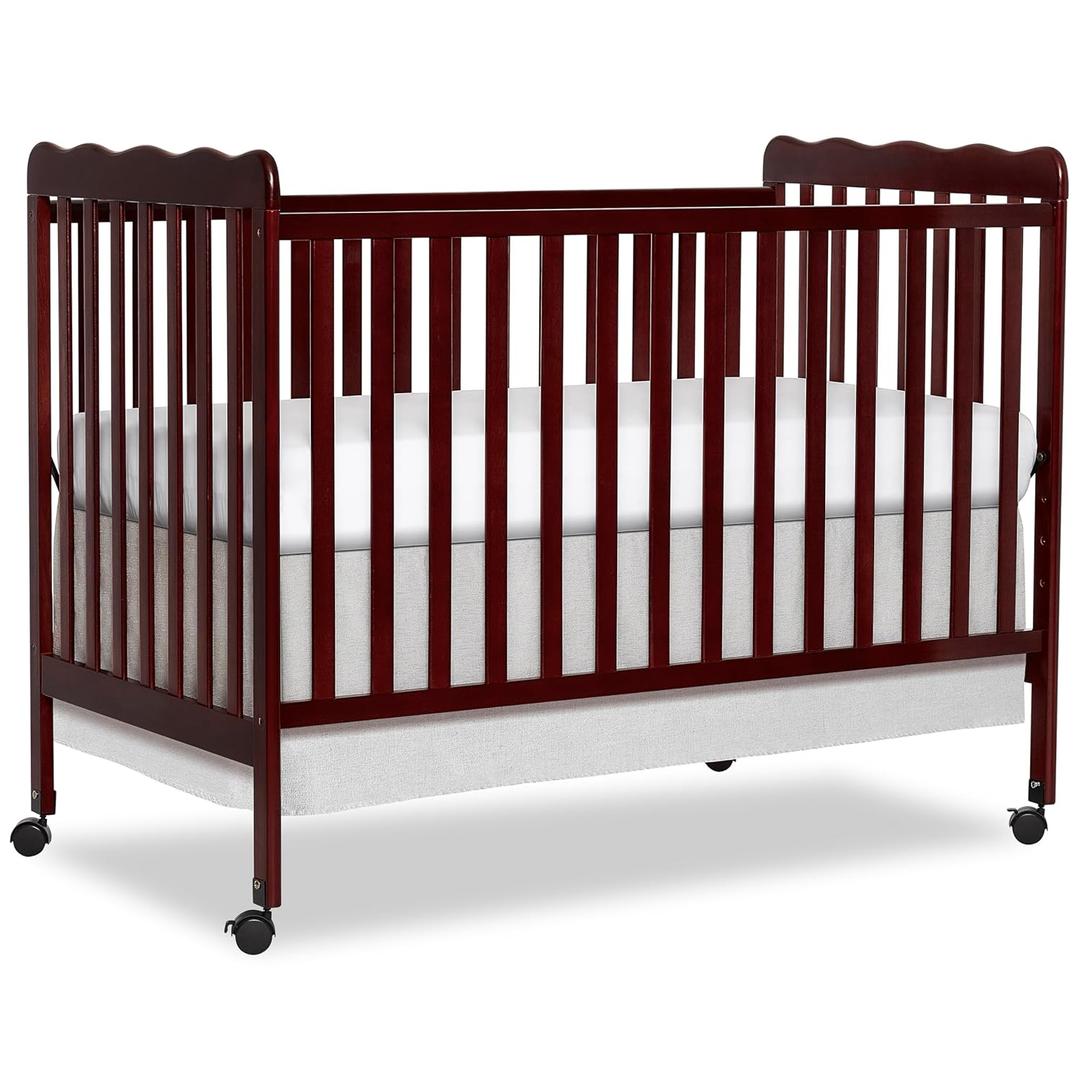 Dream On Me Carson Classic 3-in-1 Convertible Full-Size Baby Crib in Espresso, GreenGuard Gold & JPMA, 3 Levels, Converts to Day & Toddler Bed, (Rails to Buy) Locking Wheels, Classic Nursery Design