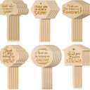36 Pieces Thank You for Helping Me Grow Plant Markers Wooden Plants Labels Succulent Labels Wooden Plant Markers for Vegetable Flowers Garden Potted Plants