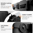 RESTMO 5-Piece Outdoor Waterproof Electrical Box Set  12.5" x 8.5" x 5" Large & 7.1" x 2.3" x 2.3" Small, Weatherproof Boxes for Power Strip, Outlet, Plug, Socket, Timer, Holiday Light, Black