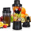 24oz Cordless Mini 360 Watt Portable Blender-for Smoothies Freshly Squeezed Juices 6000mAh Self Cleaning and BPA Free Portable Juicer with 6 Sharp Blade Carbon Black