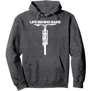 Life Behind Bars Funny MTB Mountain Biking Pullover Hoodie S