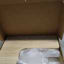 Floating Corner Shelves Set of 3, Solid Wood Picture Wall Shelf, Floating Shelves for Storage for Bedroom Kitchen Bathroom Living Room (Light Burnt)