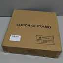 Cupcake Stand, 4 Tier Round Bamboo Wood Black Cupcake Tower Stand for 50 Cupcakes, Tiered Serving Trays, Wood Cake and Cupcake Stand (Black_Bamboo)