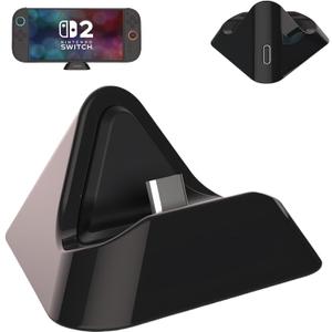Charging Dock for Nintendo Switch 2, Portable Charger Base Station, Compact and Easy for Travel, Replacement for NS 2 Dock,Triangle Switch Console Holder
