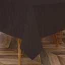 Majestic Giftware PVC Faux Leather Rectangle Tablecloths | (TCE30-54108) Dark Brown Linear Waterproof & Spill Proof Dining Table Cover | Decorative Washable Tablecloth for Home, Kitchen (54X108)