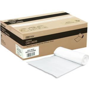 Bagtron 12-16 Gallon Trash Bags, 8 Micron High Density Garbage Can Liners Bulk, 24" x 33", Natural Clear, 1000 Count