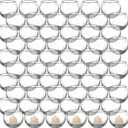 60 Pcs Clear Glass Votive Candle Holders Bulk Tealight Centerpiece Candle Holders Vase for Bridal Shower Wedding Table Decoration Graduation Party