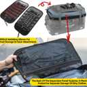 Rhinowalk Motorcycle Tail Bag 40L Waterproof Duffle Dry Bag Motorcycle Travel Luggage with Large Storage Space for Camping, Boating, Bycycle, Motorbike-Black