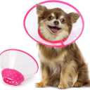 Vivifying Pet Cone for Cats and Small Dogs, 3 Size of Adjustable 5.7-8in Lightweight Recovery Elizabethan Collar for Cats, Puppies and Mini Dogs (Pink)