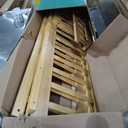 Bellemave Twin Floor Bed Frame with Slats and Safety Guardrail, Wood Twin Size Montessori Floor Bed with Door and Fence, Easy Assemble Montessori Beds for Kids, Girls, Boys, Natural