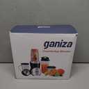 Ganiza Smoothie Blender, 900W Blenders for Shakes and Smoothies, 15-Piece Personal Blender and Grinder Combo for Kitchen, Smoothies Maker with 4 BPA-Free Portable Cup, Nutritious Recipe (Black)