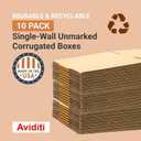 BOX USA Shipping Side Loading Moving Boxes 26" x 6" x 20" (10 Pack) Large Corrugated Cardboard Packaging Boxes - Shipping, Packing, Moving, and Storage Box for Home or Office - 10 Pack