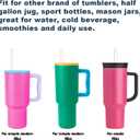 2 x 10 Pcs Replacement Straw for Stanley Cup 40 oz 30 oz 64 oz Tumbler, Dishwasher Safe Clear Reusable long Straws with Cleaning Brush for Stanley Adventure Tumbler Accessories