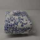 Laura Ashley - King Quilt Set, Soft & Reversible Cotton Floral Bedding with a Medium Weight Feel, 3 Piece Bed Set with Matching Pillowcases (Bedford Delft Blue)