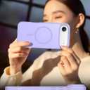 SPIDERCASE for iPhone Air Case, Magnetic Translucent Matte Case with 2PCS Tempered Glass Screen Protector Slim Phone Case for iPhone Air 6.5'', Light Purple