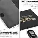 2 PCS Auto Registration & Insurance Holder Storage Bag, Leather Short Bifold Business Holder, Built-in Transparent Protection Bill Organizer, Universal for Cars Storage Parts (Black & Yellow)