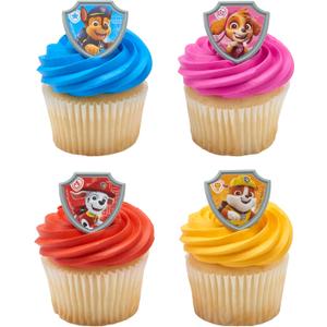 DecoPac Paw Patrol Reporting For Duty Rings, Cupcake Decorations Featuring Chase, Marshall, Skye, And Rubble - 24 Pack DecoPac Paw Patrol Reporting For Duty Rings, Cupcake Decorations Featuring Chase, Marshall, Skye, And Rubble - 24 Pack