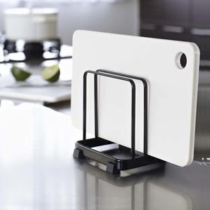 Cutting Board Organizer, Cutting Board Holder Rack, Baking Cookie Pan Sheets for Cabinet Storage or Kitchen Counter (Black)