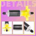 Sevender 16mm Filter Impeller Submersible Pump Rotor Impeller Replacement, Plastic&Metal with Shaft and Bearing, Yellow