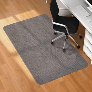 Blvornl Office Chair Mat for Hardwood Floor, 35.4"x 55" Desk Chair Mat for Hard Wood and Tile Floor, Large Anti-Slip Hard Floor Protector Rolling Chair Pad, PVC Desk Rug, Dark Grey